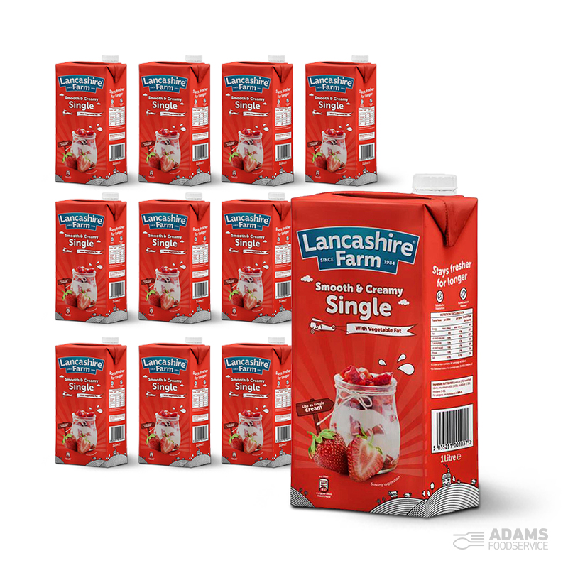 Lancashire uht single cream 12x1l